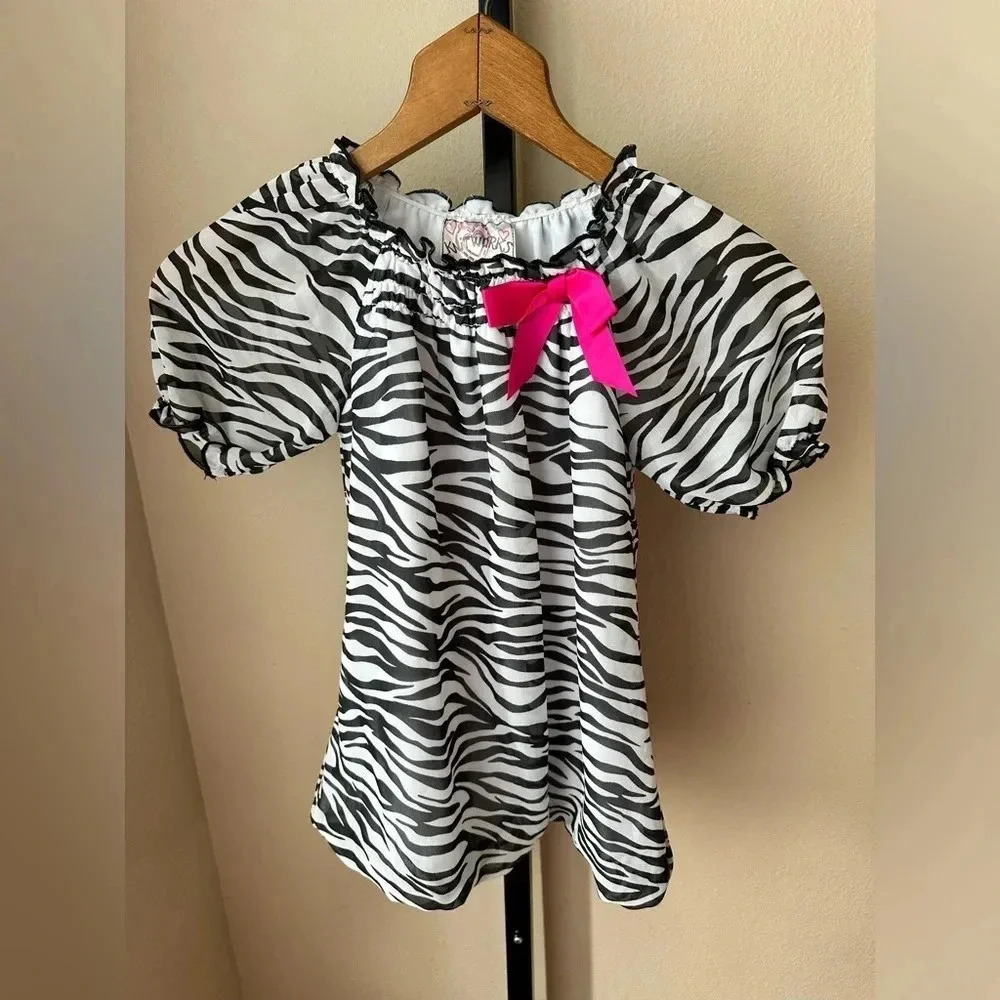 Blouse 6X striped zebra print